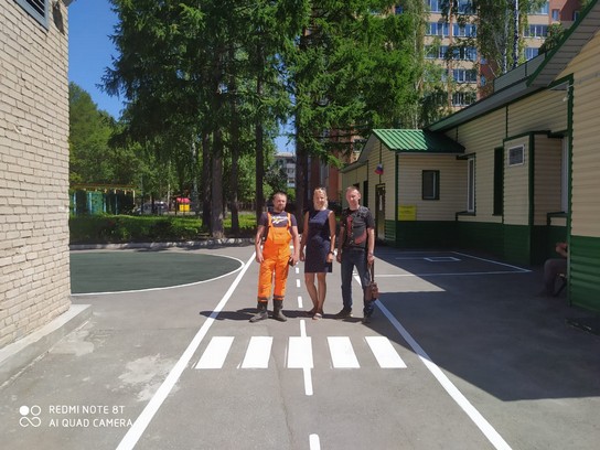 Обустройство мини автогородка в МКДОУ д.с  312 Жемчужинка